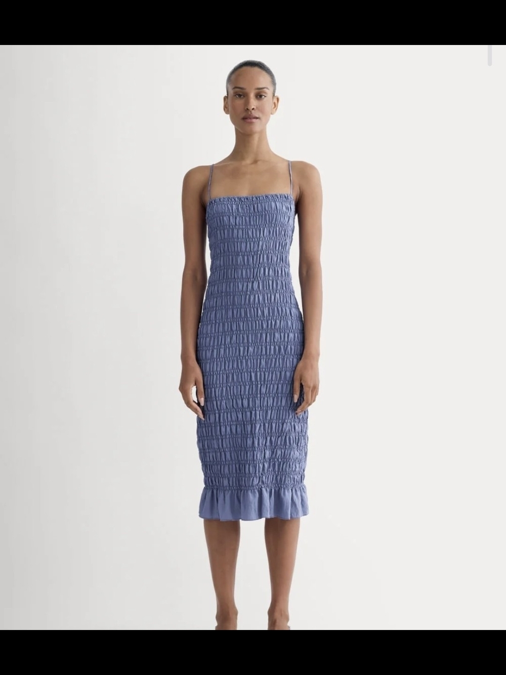Everlane Smocked Column Dress
